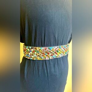 New Handmade Boho Multicolor Beaded Women's Belt